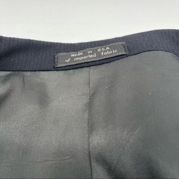 KAA by Krizia x Dillard's Navy Suit Jacket Sz 42R - Picture 6 of 14